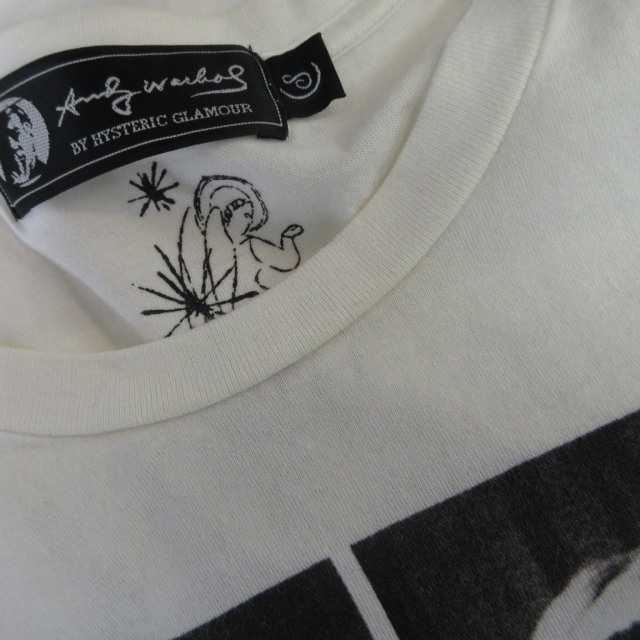 アンディウォーホル バイ ヒステリックグラマー ANDY WARHOL by HYSTERIC GLAMOUR ロンT Tシャツ カットソー 長袖 白 ホワイト S 1201 STKの画像5