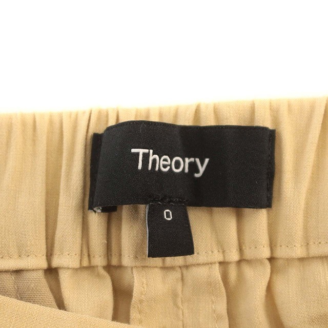 セオリー theory 22SS リネン パンツ 麻混 クロップドパンツ 0 S ベージュ /☆G レディース_画像3