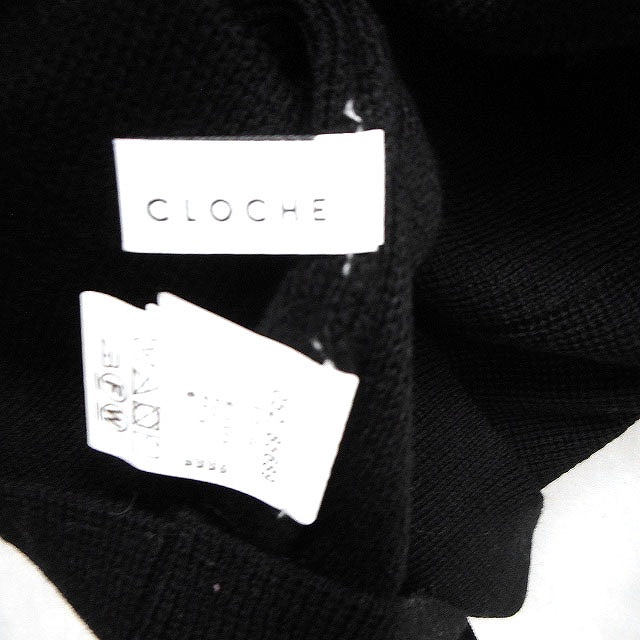 クロシェ CLOCHE ニット ジャンパースカート ワンピース ロング丈 タイト 無地 2 ブラック 黒 /FT24 レディース_画像3