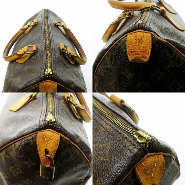 ルイヴィトン LOUIS VUITTON スピーディー30 モノグラム ハンドバッグ ボストン 総柄 フランス製 M41526 ブラウン 1207 レディースの画像7