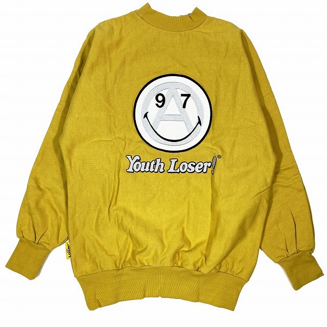 未使用品 VERDY × Youth Loser 1997 ANARCHY SMILE SWEAT スマイル バックロゴ刺? モックネック スウェット プルオーバー トップス