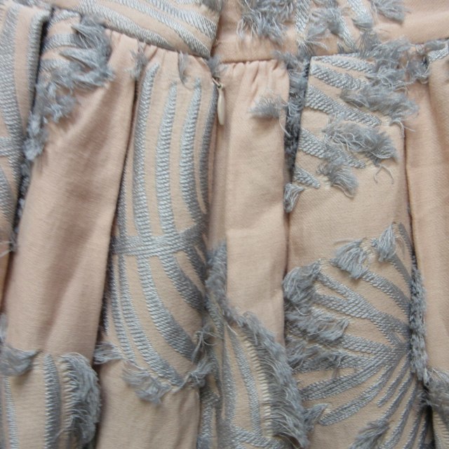 akikiakiki прекрасный товар близко год юбка leaf рисунок длинный flair gya The - бахрома розовый 36 примерно XS 1202 MS012S18 IBO44 женский 