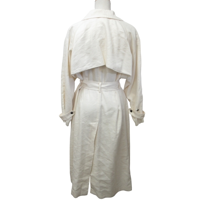  Des Pres DES PRES Tomorrowland close year coat jacket maxi waist belt linen. white 36 approximately S size 1209 lady's 