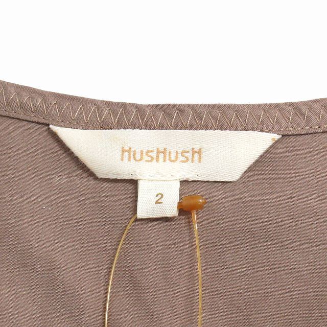  unused goods HusHush HusHusH flair One-piece cut and sewn 7 minute sleeve 511-55146 size 38 tea Brown lady's 