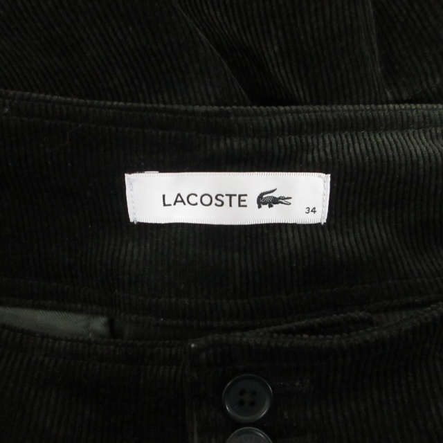 ラコステ LACOSTE 美品 ストレッチコーデュロイワイドパンツ スラックス グリーン 34 Sサイズ HF122EL_画像5