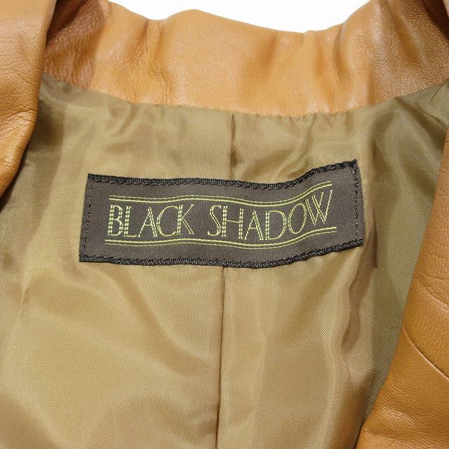ブラックシャドウ BLACK SHADOW 羊革 ラムレザー テーラードジャケット ブレザー 革ジャン 13AR-15AR キャメル/7 レディース_画像6