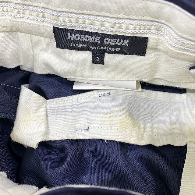 20SS コムデギャルソンオムドゥ COMME des GARCONS HOMME DEUX ストライプ柄 テーパード 1タック スラックスパンツ ボトムス_画像3