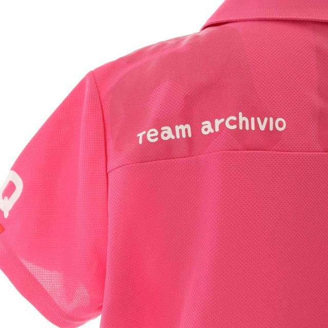 アルチビオ archivio ポロシャツ ロゴ プリント A119803 半袖 ゴルフウェア 40 L ピンク /DK レディース_画像5