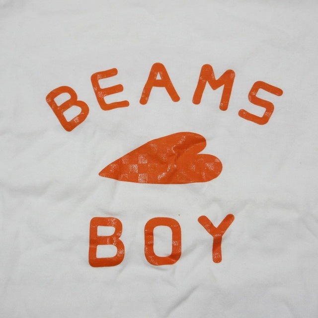 バンズ VANS × ビームスボーイ BEAMS BOY 別注 LOGO T-SHIRTS Tシャツ 半袖 プリント カットソー S 白 ホワイト/5 レディース_画像5