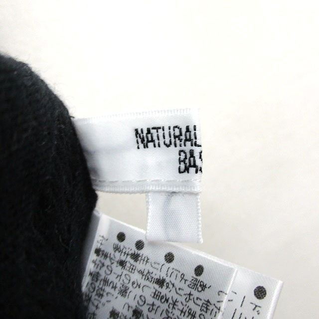 N.Natural Beauty Basic N.ナチュラルビューティーベーシック セーター ニット ボーダー 柄 ラメ混 七分袖 ウール混 M 黒 /HT7 レディース_画像3