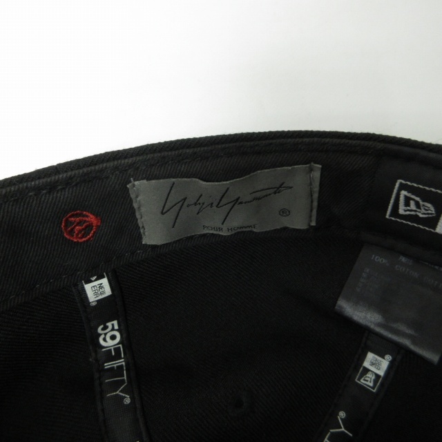 ヨウジヤマモト YOHJI YAMAMOTO ×ニューエラ NEWERA コラボ 59FIFTY キャップ 帽子 ロゴ刺? HW-H40-167 黒 ブラック 7 1/4 57.7cm 1219_画像8