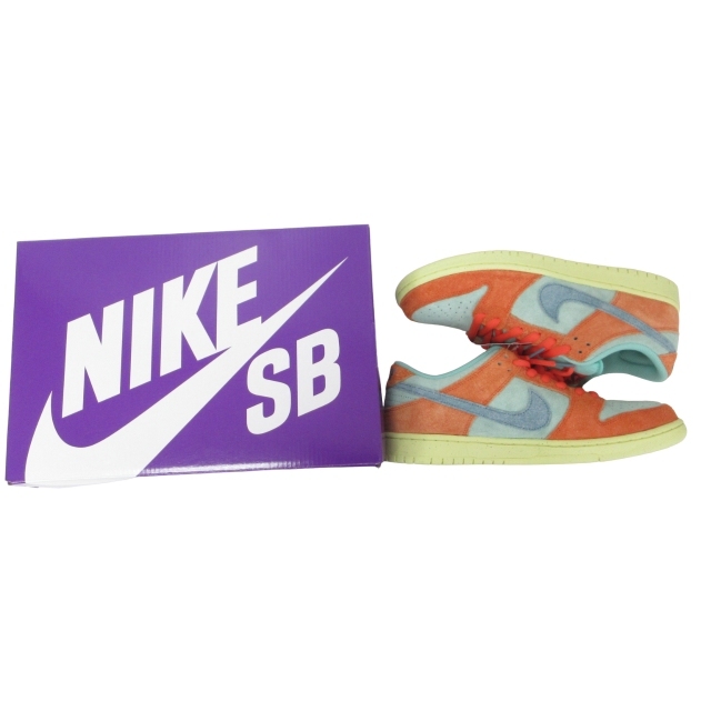 ナイキ エスビー NIKE SB タグ付 DV5429-800 Dunk Low Pro PRM Orange and Emerald Rise ダンク ロー スニーカー シューズ US10 28cm_画像2