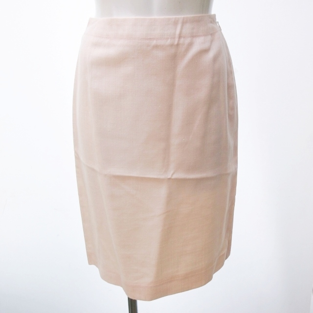  Junko Shimada JUNKO SHIMADA setup skirt suit linen. ratio wing tailoring jacket knee height pink 7 approximately S 1218 lady's 