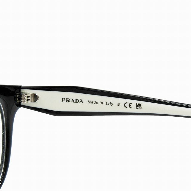 プラダ PRADA 眼鏡 メガネ セルフレーム スクエア フルリム プラスチック アイウェア 55□17 黒 ブラック VPR17Z-F/10 メンズ レディース_画像5