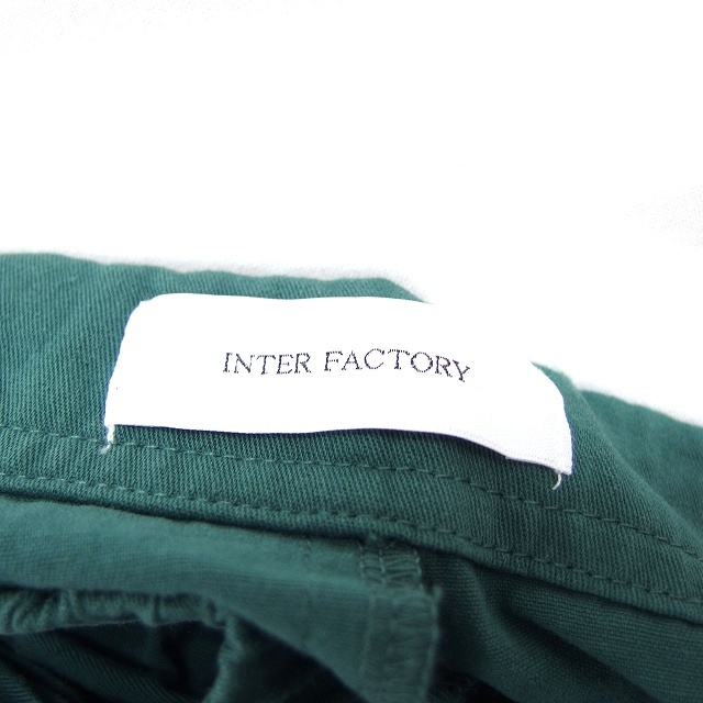 インターファクトリー INTER FACTORY パンツ ワイド コットン 綿 ドローストリング ゆったり F 緑 グリーン /NT5 レディース_画像3