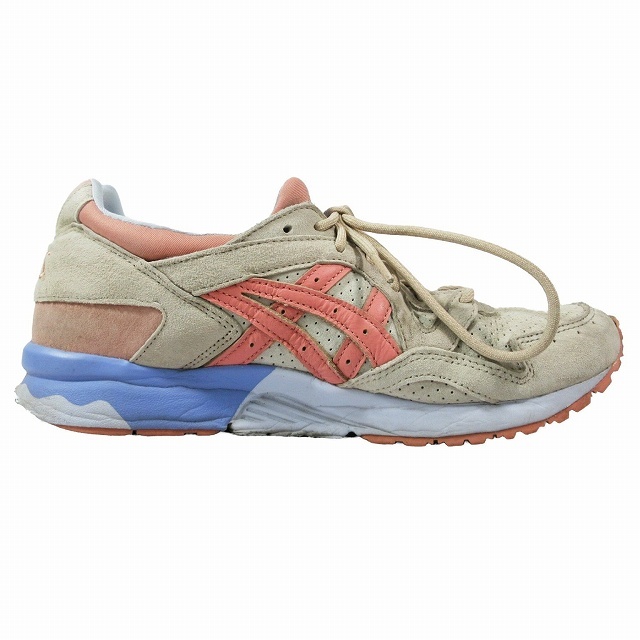 アシックス asics ゲルライト ファイブ GEL-LYTE V ランニングシューズ スニーカー スエード 26.0 Cream Salmon 1201A822/4 メンズ レディ_画像4