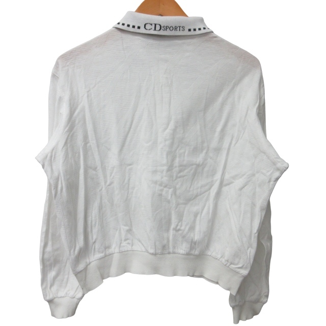 クリスチャンディオール Christian Dior SPORTS ヴィンテージ ポロシャツ カットソー 刺繍ロゴ 白 M 1221 ■GY09 レディース_画像5
