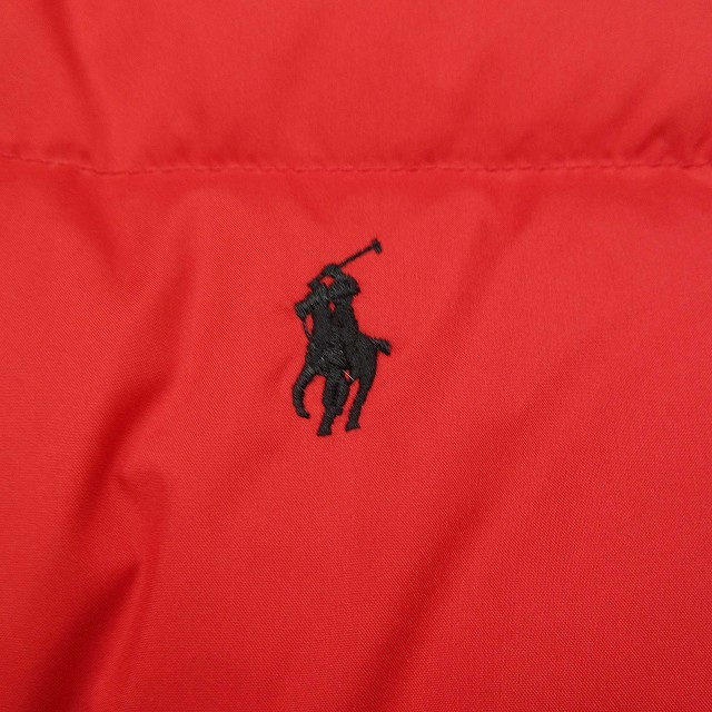 ポロ バイ ラルフローレン Polo by Ralph Lauren リバーシブル ダウン ベスト ロゴ 刺繍 ハイネック モックネック ジャケット ME12_画像6