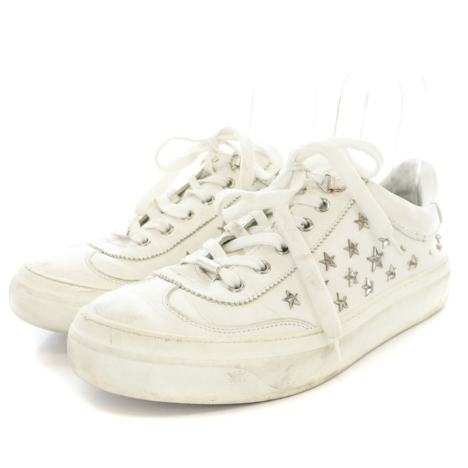 ジミーチュウ JIMMY CHOO SPORT CALF WITH STARS ローカットスニーカー 42 27cm 白 ホワイト /YB レディース_画像2