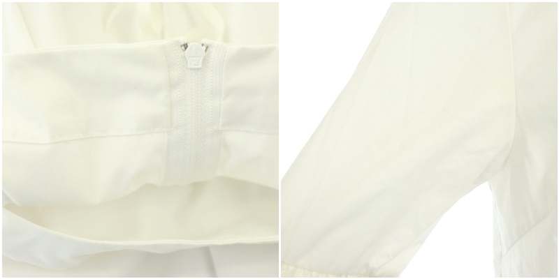  is shunyu Anne s#Newans 23SS [ANSWER for Co-Creation] bell sleeve simple blouse 7 minute sleeve pull over cotton .1 white 