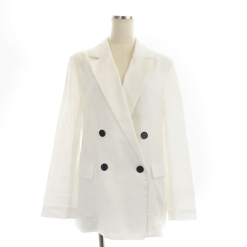 マルティニーク martinique 23SS ダブルブレストジャケット テーラードジャケット 薄手 白 ホワイト /ES ■OS レディース