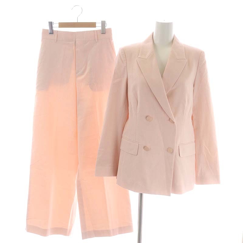  Anayi ANAYI 22SS MANTECO company cloth stretch tsu il jacket pants setup suit zipper fly 36 38 pink /AM #OSreti