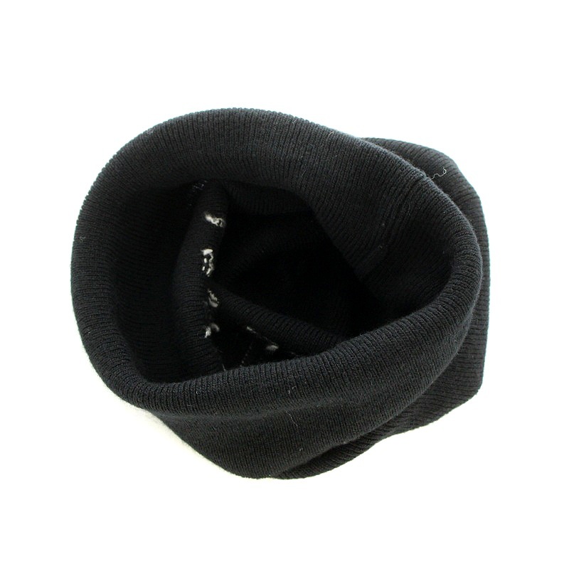  Valentino Valentino VALENTINO knit cap hat VLTN Logo wool cashmere . black black #AD /AK30 lady's 
