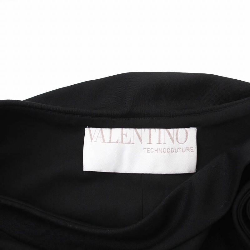 ヴァレンティノ ヴァレンチノ VALENTINO ノースリーブワンピース ドレス ロング 42 M 黒 ブラック /KH レディースの画像4
