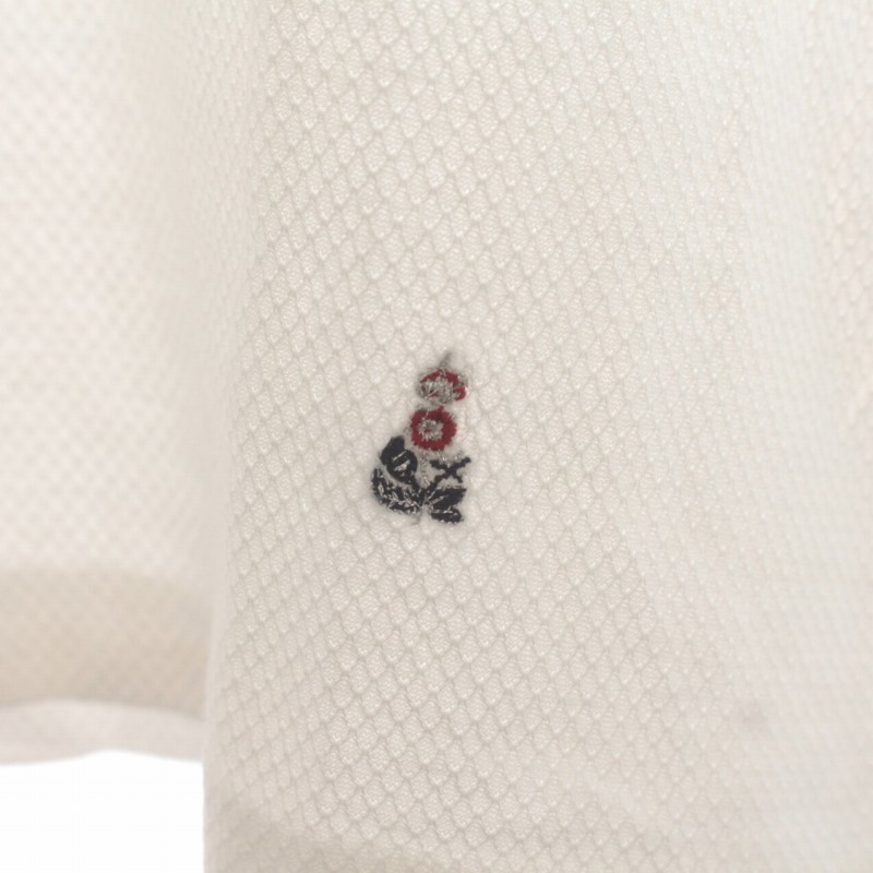 ギローバー GUY ROVER PER SHIPS ポロシャツ 半袖 無地 ハーフボタン ロゴ刺繍 コットン100％ S 白 ホワイト /BB メンズ_画像7