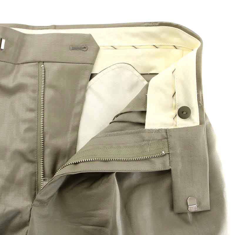  Stunning Lure chin tsu clean pants tapered pants slacks Zip fly tuck wool 1 L gray 19S118-006