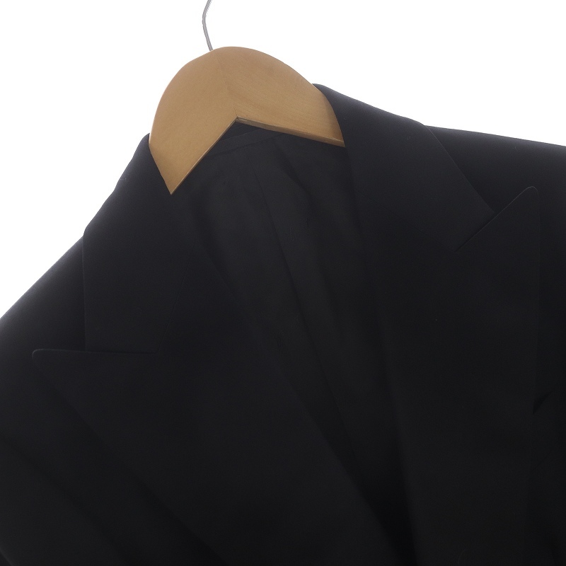 ベルベスト Belvest スーツ セットアップ 上下 タキシード シングル 1B スラックス パンツ ツイルタック ウール 44 XS 黒 /SI1_画像5