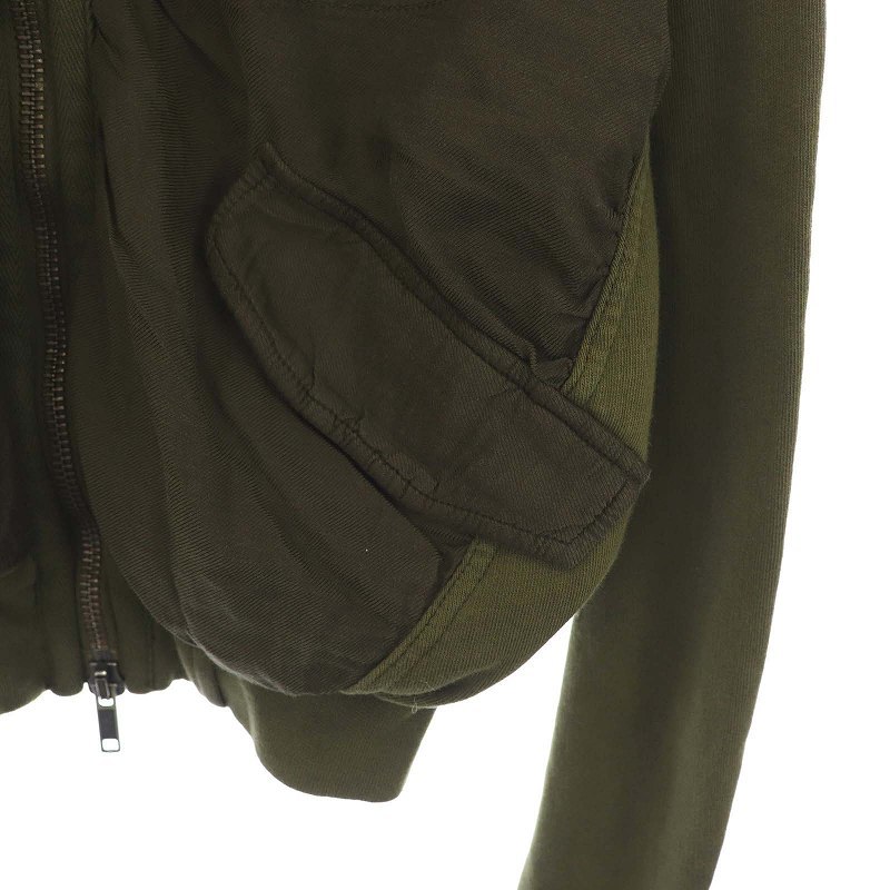 ハイダーアッカーマン CROPPED BOMBER PERTH KHAKI ボンバージャケット ジャンパー ブルゾン 切替 ジップアップ S カーキ /TK メンズ_画像5