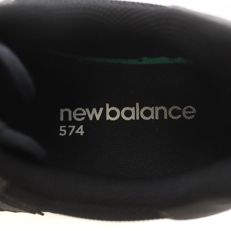ニューバランス NEW BALANCE ML574EVE スニーカー スエード レザー ロゴ US8 26.0cm トリプルブラック /WM メンズ_画像7