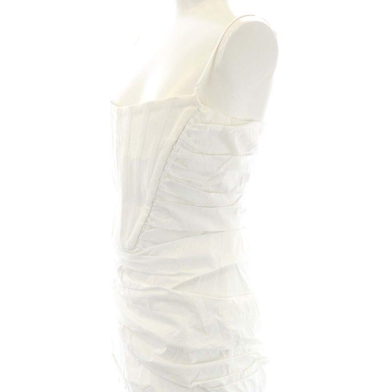 アレキサンダーワン ALEXANDER WANG 近年モデル ギャザーキャミドレス ワンピース ミニ 6 白 ホワイト /HK ■OS レディース_画像4