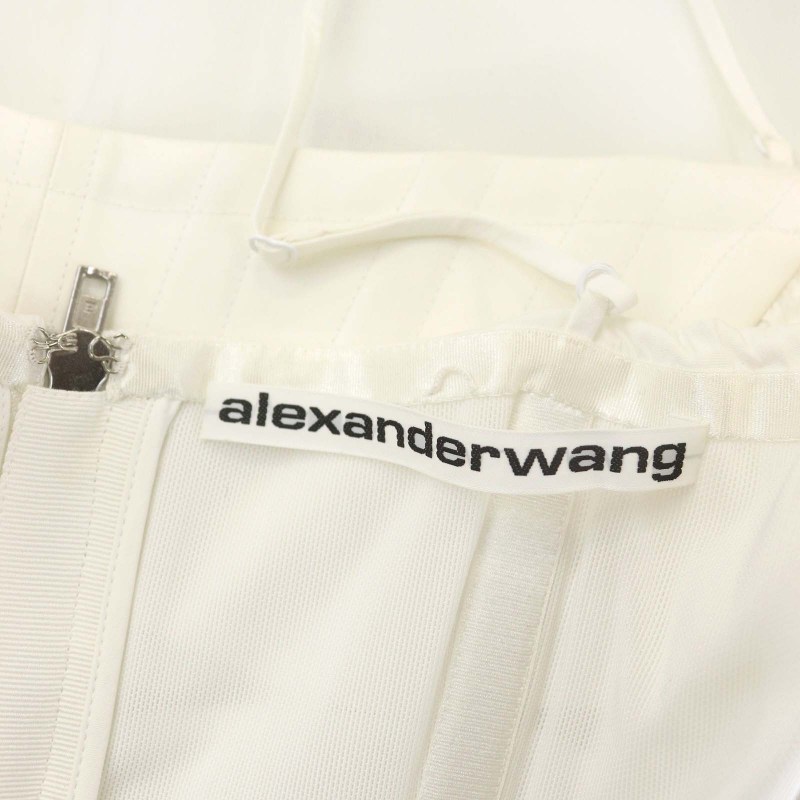 アレキサンダーワン ALEXANDER WANG 近年モデル ギャザーキャミドレス ワンピース ミニ 6 白 ホワイト /HK ■OS レディース_画像3