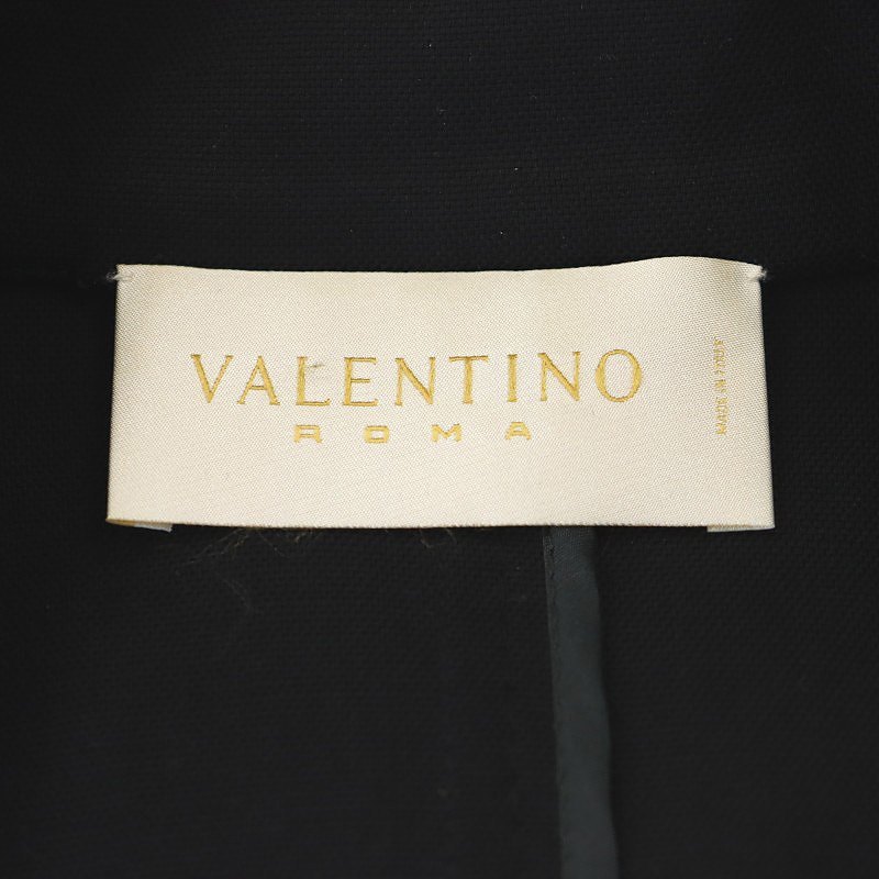 ヴァレンティノ ヴァレンチノ VALENTINO ジャケット スカート セットアップ テーラード フリル ミニ タイト 38/2 濃紺 ■OS レディース_画像6