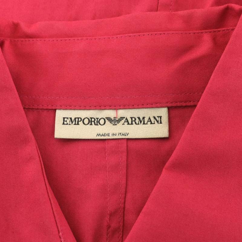 エンポリオアルマーニ EMPORIO ARMANI シャツ ブラウス 長袖 コットン 40 L ピンク /AN35 レディース_画像4