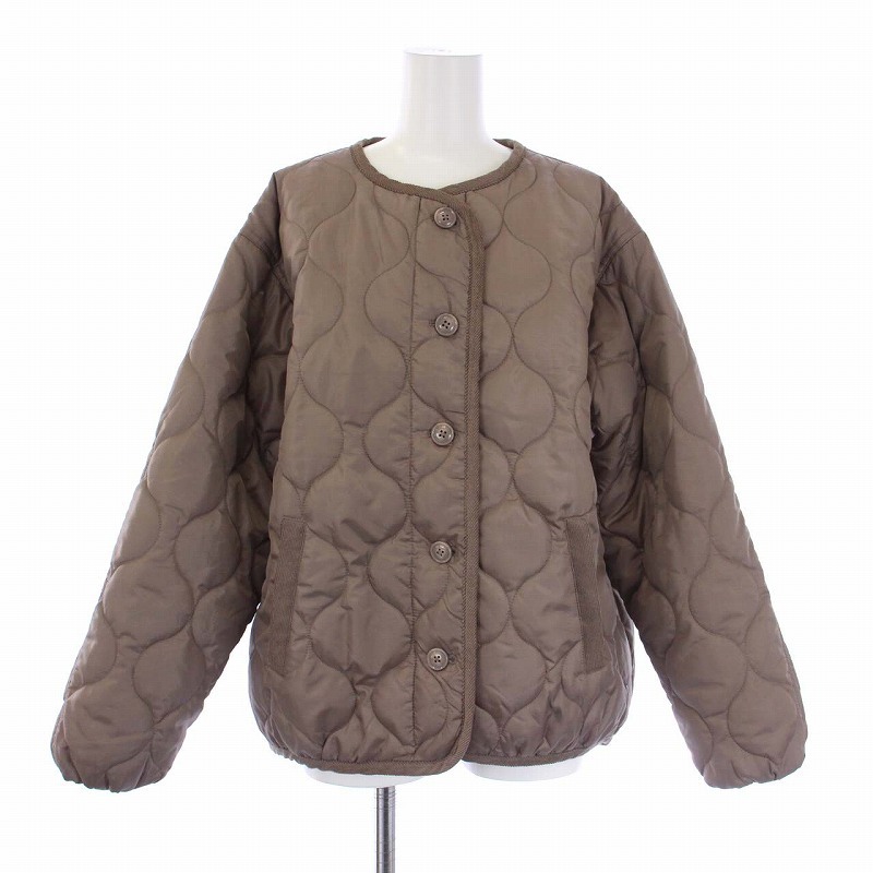  Urban Research URBAN RESEARCH ITEMS 22AW.. quilt cotton inside blouson quilting jacket outer F dark beige 