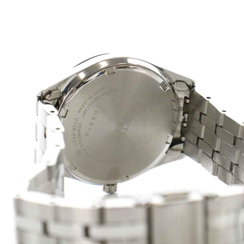 未使用品 セイコー SEIKO スピリット SPIRIT 腕時計 ウォッチ ソーラー アナログ 3針 カレンダー シルバー色 黒 SBPX083 V158-0AZ0_画像2