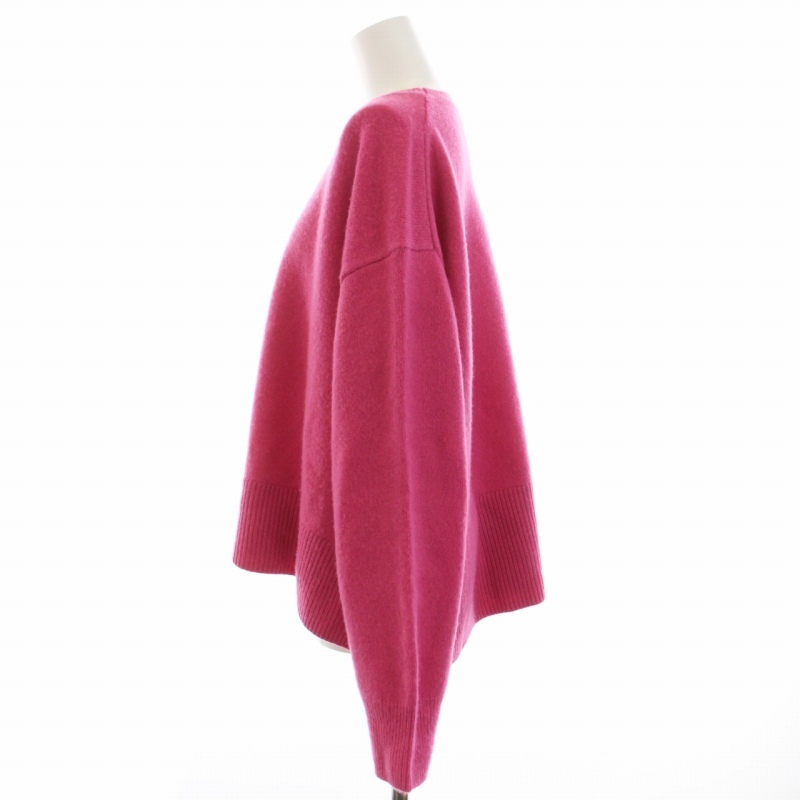  Le Ciel Bleu LE CIEL BLEU knitted sweater round neck long sleeve cashmere .36 S pink /KQ lady's 