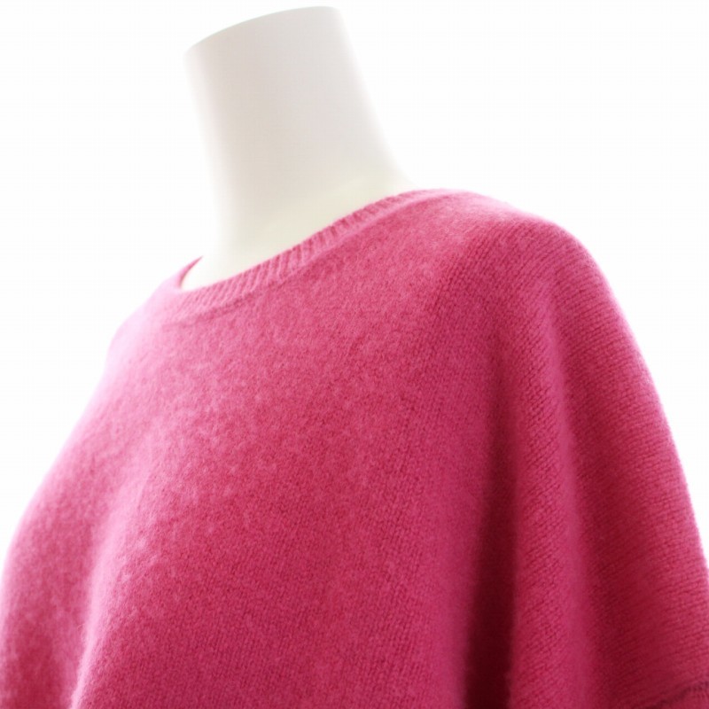  Le Ciel Bleu LE CIEL BLEU knitted sweater round neck long sleeve cashmere .36 S pink /KQ lady's 