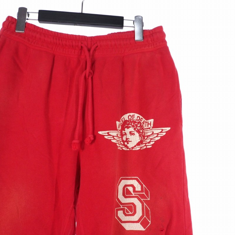 セントマイケル SAINT MICHAEL 22SS SWEAT PANTS ANGEL エンジェル スウェットパンツ S 赤 レッド SM-S22-0000-052 メンズ_画像4