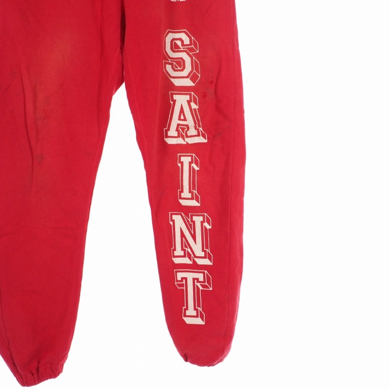 セントマイケル SAINT MICHAEL 22SS SWEAT PANTS ANGEL エンジェル スウェットパンツ S 赤 レッド SM-S22-0000-052 メンズ_画像3