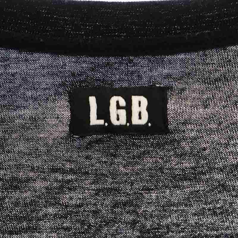 ルグランブルー L.G.B 前後プリントカットソー Tシャツ 長袖 ロンT 0 黒 ブラック マルチカラー /DO ■OS メンズ_画像3