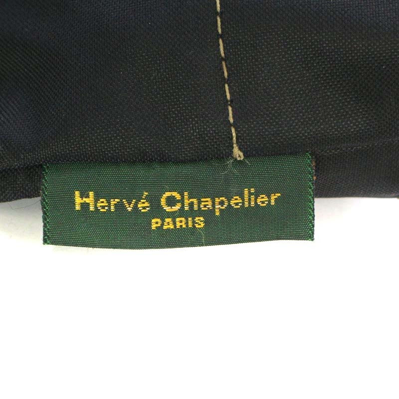 エルベシャプリエ Herve Chapelier 925N ナイロン舟型ショルダーL 黒 ブラック ベージュ /YO1 レディース_画像3