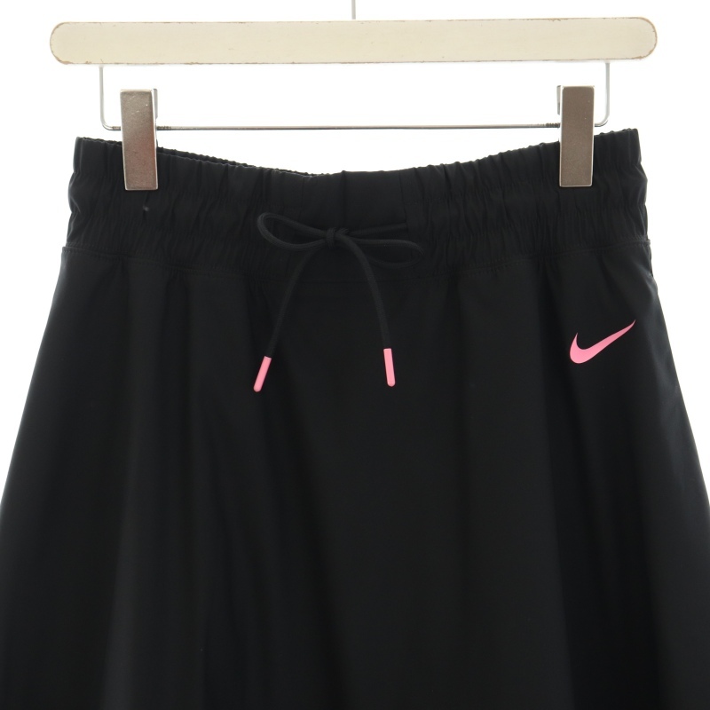  Nike NIKEwi мужской юбка сетка AS W NSW SKIRT MESH колено длина flair легкий Logo принт S чёрный черный Pink Lady -s