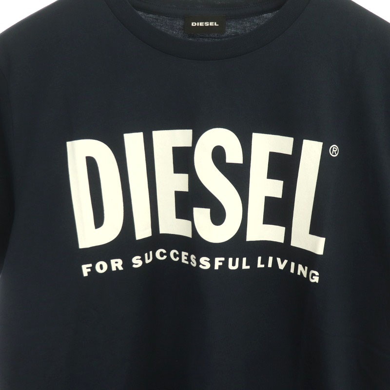 ディーゼル DIESEL T-DIEGO-LOGOTシャツ カットソー 半袖 ロゴ コットン L 紺 白 ネイビー ホワイト /NR ■OS ■SH メンズ_画像4