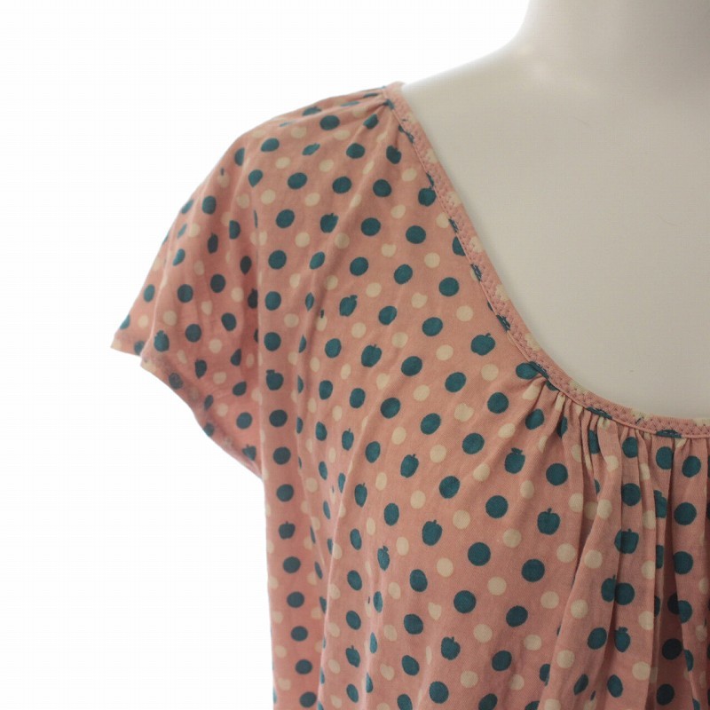  Tsumori Chisato TSUMORI CHISATO sleeveless shirt blouse dot pattern 2 M pink /IR #GY06 lady's 