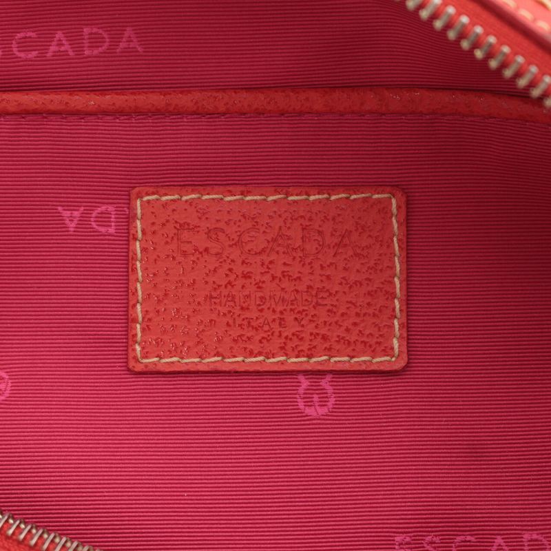 エスカーダ ESCADA ハンドバッグ ワンショルダー キャンバス ピンク 赤 レッド /IR ■GY18 レディース_画像4