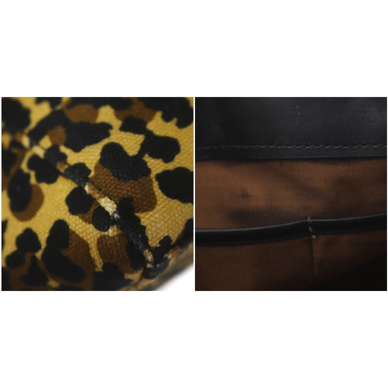 myu вуаль muveil ручная сумочка сумка на плечо 2WAY парусина леопардовая расцветка Leopard Logo бежевый чай Brown /WM женский 